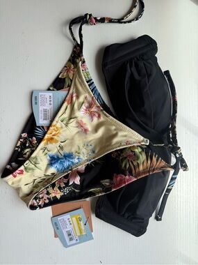 Splash Black Strapless Bikini Top
